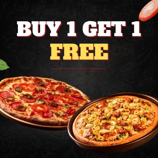 Regular Pizza :Buy 1  & Get 1 Free. ( not Valid on only Margherita)
